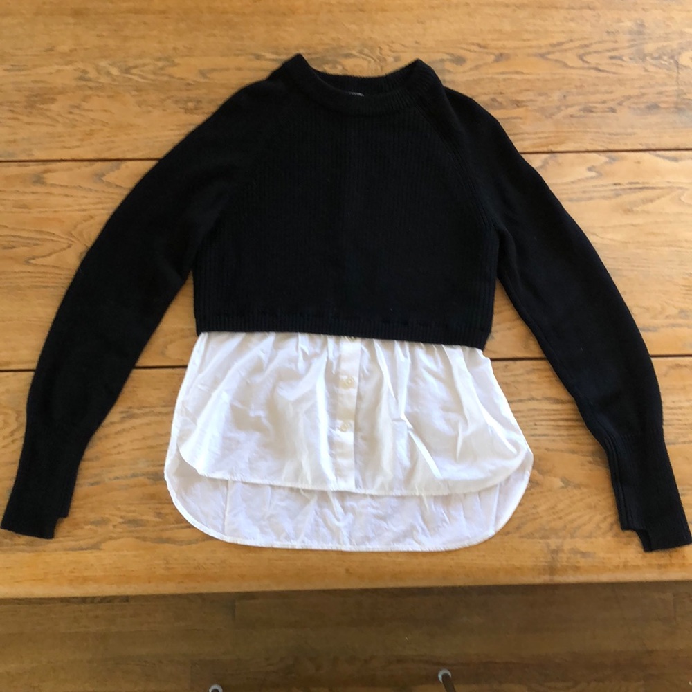 DKNY sweater and shirt